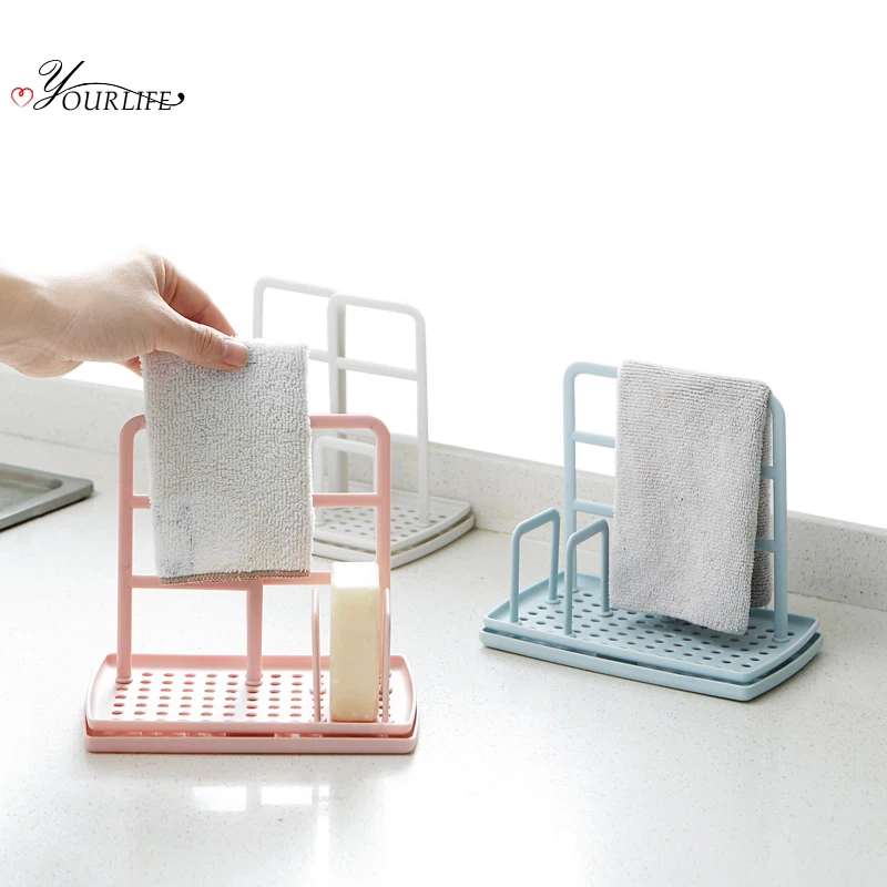 OYOURLIFE Detachable Kitchen Towel Sponge Drain Racks Rag Dishcloth