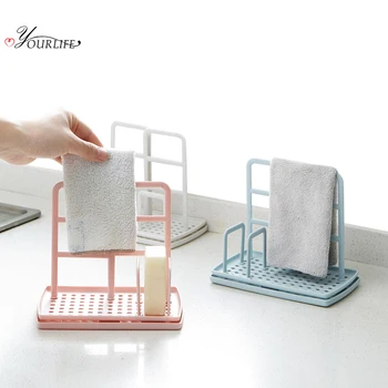 

OYOURLIFE Detachable Kitchen Towel Sponge Drain Racks Rag Dishcloth Hanging Racks Bathroom Soap Holder Sink Desktop Organizer