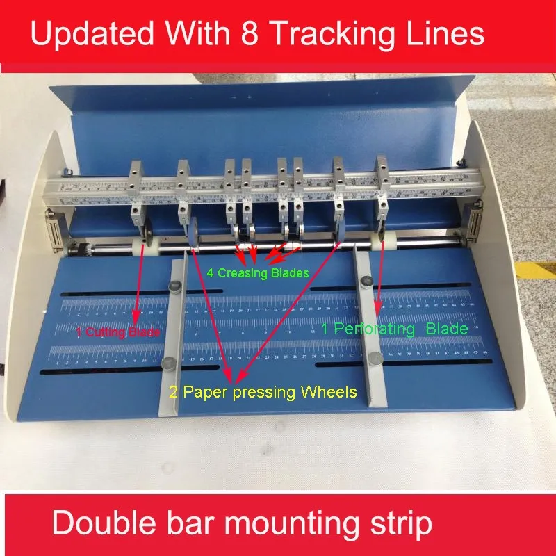 Многофункциональный 460 Электрический Creaser Scorer перфоратор резак 3в1 комбинированная бумага резки сминания перфорации 3 функции машины