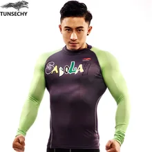 TUNSECHY Brand men long sleeve T-shirt Newest Fitness Men Long Sleeve T-shirt Men Thermal Muscle Bodybuilding Compression Tights