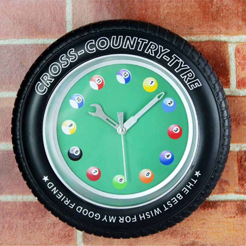 Creative Tire Bell Alarm Clock Cartoon Billiards Desk Table Stand Clock Round Mute Wall Clock Stand Clocks Students Gifts Creative Tire Bell Alarm Clock Cartoon Billiards Desk Table Stand Clock Round Mute Wall Clock Stand Clocks Students Gifts