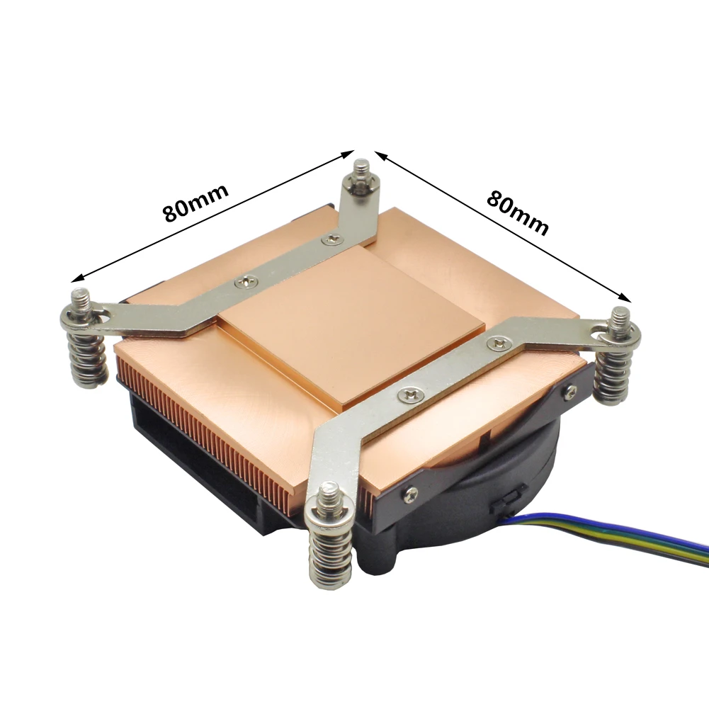1U Server Computer CPU Cooler Copper Heatsink For