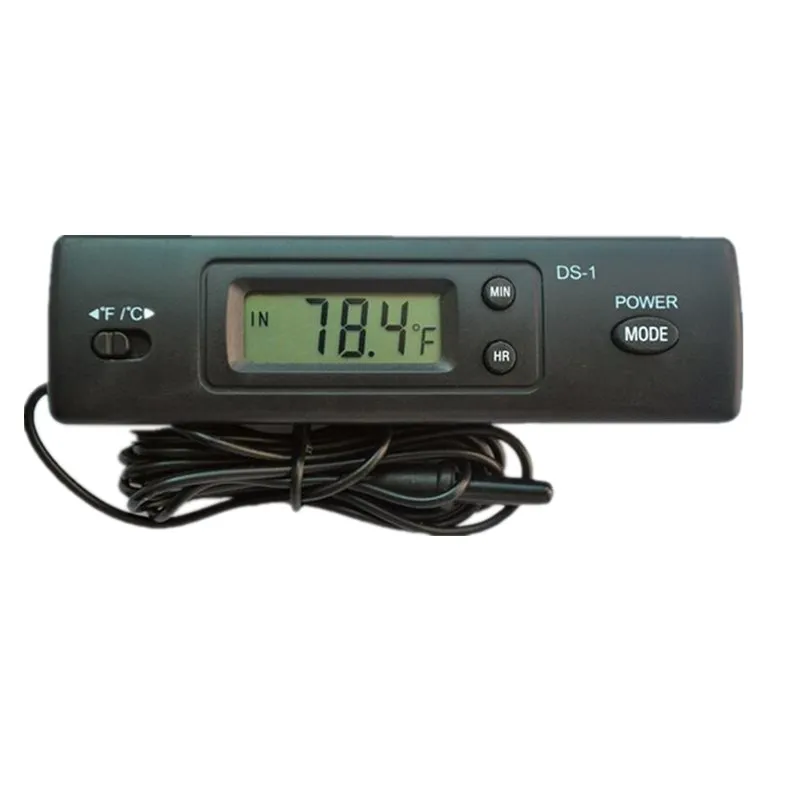 Высокое качество цифровой термометр-50~ 80 градусов авто ЖК-дисплей в вне часы для автомобиля аквариум термометр Скидка 40