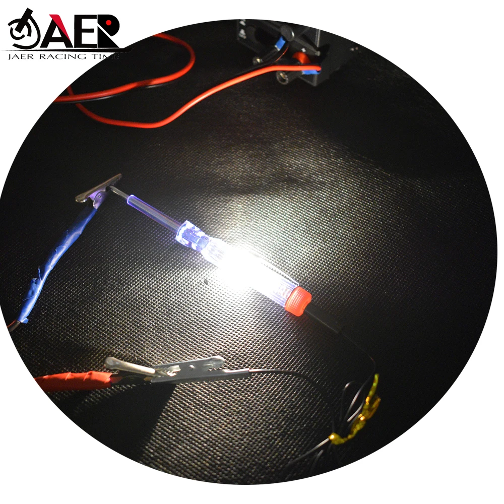 Car Auto Motorcycle Circuit Tester 6V 12V 24V Gauge Test Voltmeter Light Bulb