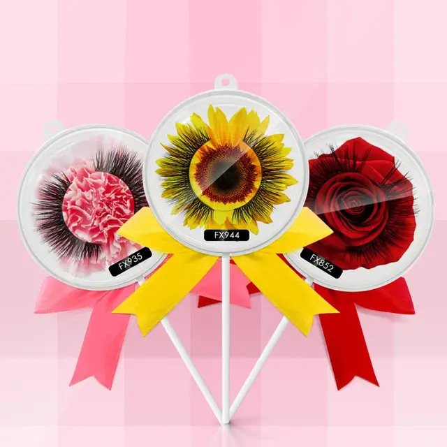 Special Price  New Lollipop Handmade 3D Faux Mink Hair Eyelashes Thick Long Curly Lashes Extension Eye Lashes Makeup Tools