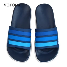 Мужские классические спортивные тапочки в полоску; летние мужские пляжные вьетнамки хорошего качества на плоской подошве; быстросохнущие домашние шлепанцы; дизайнерские сандалии