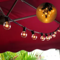 CANSHUO G40 м 7,5 м Глобус лампа Рождественские наружные огни с прозрачными шариковыми лампочками подвесной зонтик рождественские внутренние