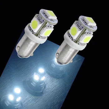 

PA LED 10pcs x BAX9s H6W LED Bulb 5SMD 5050 SMD 12V 150 Degree Offset pin White Color Auto Turn Bulb