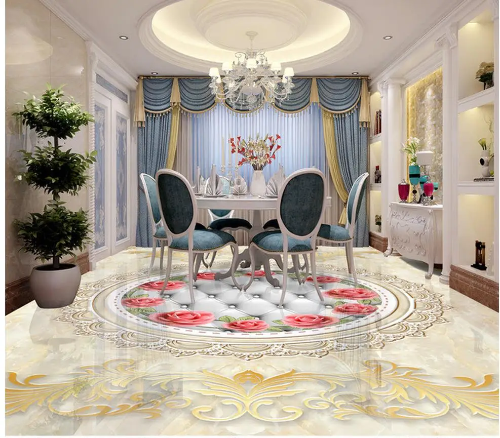 Stone parquet tile 3D living room floor pvc self-adhesive wallpaper
bathroom waterproof wallpaper Home Decoration