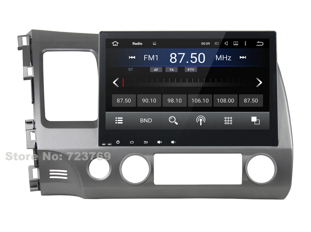 Clearance 8 Core, 2G RAM, 32G ROM, 10.1 inch Android 6.0 Car DVD Player GPS Navigation System Media Stereo Radio for Honda Civic 2006-2011 15