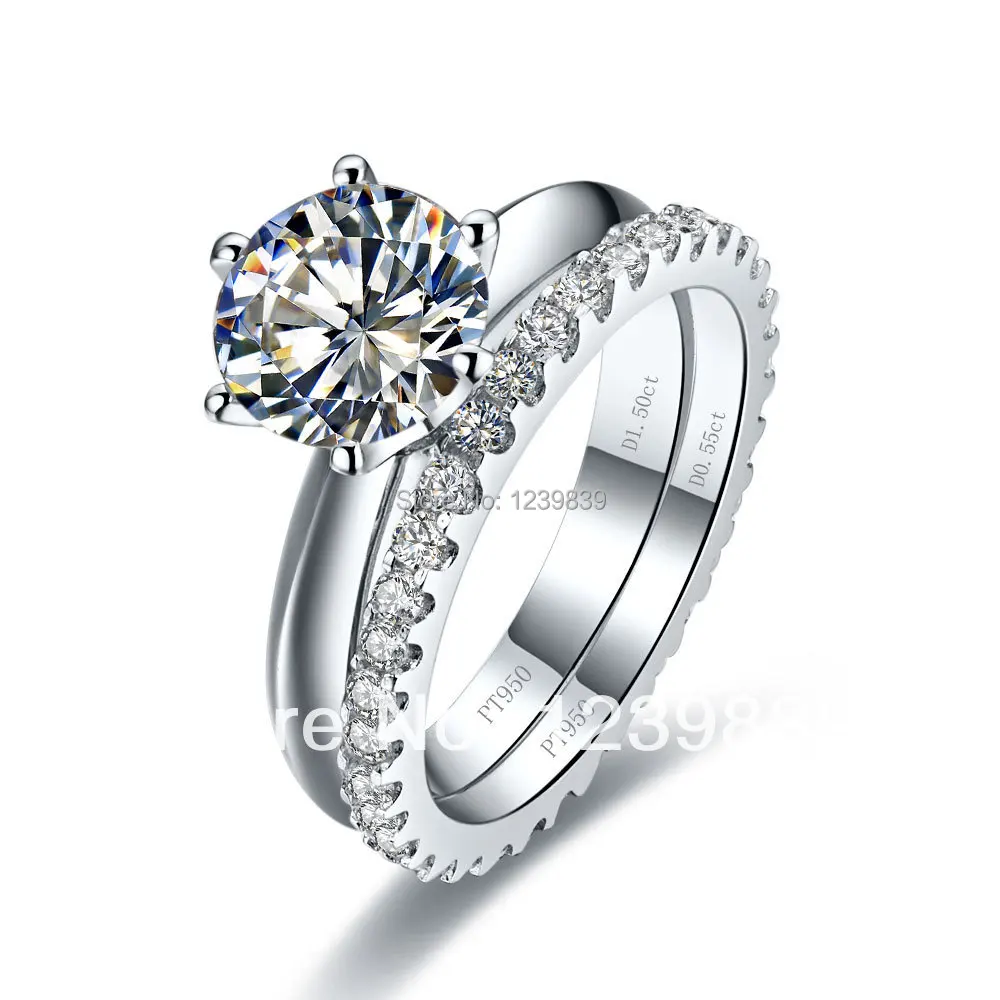3ct wedding bridal sets for women 925 sterling silver rings white gold color synthetic diamonds ring sets for her - Wedding Ring Set For Her 3ct wedding bridal sets for women 925 sterling silver rings white gold color synthetic diamonds ring sets for her - Wedding Ring Set For Her