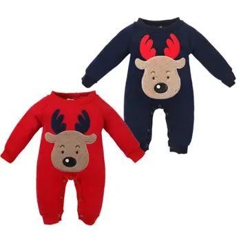 

Cjristmas Newborn Infant Kid Baby Boy Baby Girl Clothes Xmas Deer Cotton Casual Popular O-neck Jumpsuit Romper Outfits Pajamas