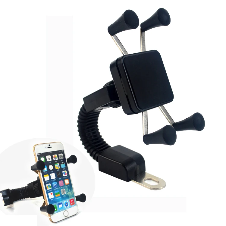 

KHISOL Universal Motorcycle Phone Holder Rear View Mirror Stand For iphone 8 7 6S Plus Motorbike Mount Bracket for Cellphones