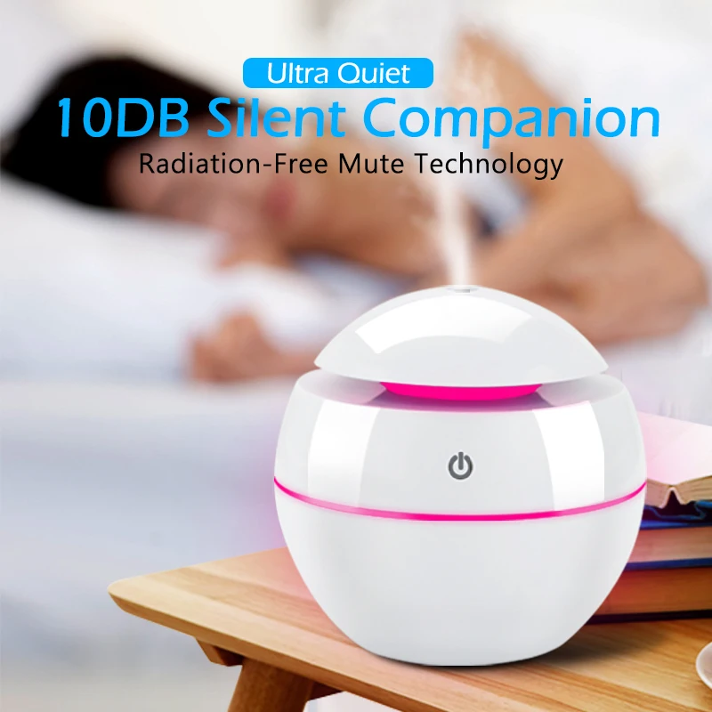  USB Air Humidifier Changeable Aroma Essential Oil Diffuser Mini Portable Ultrasonic Mist Humidifier