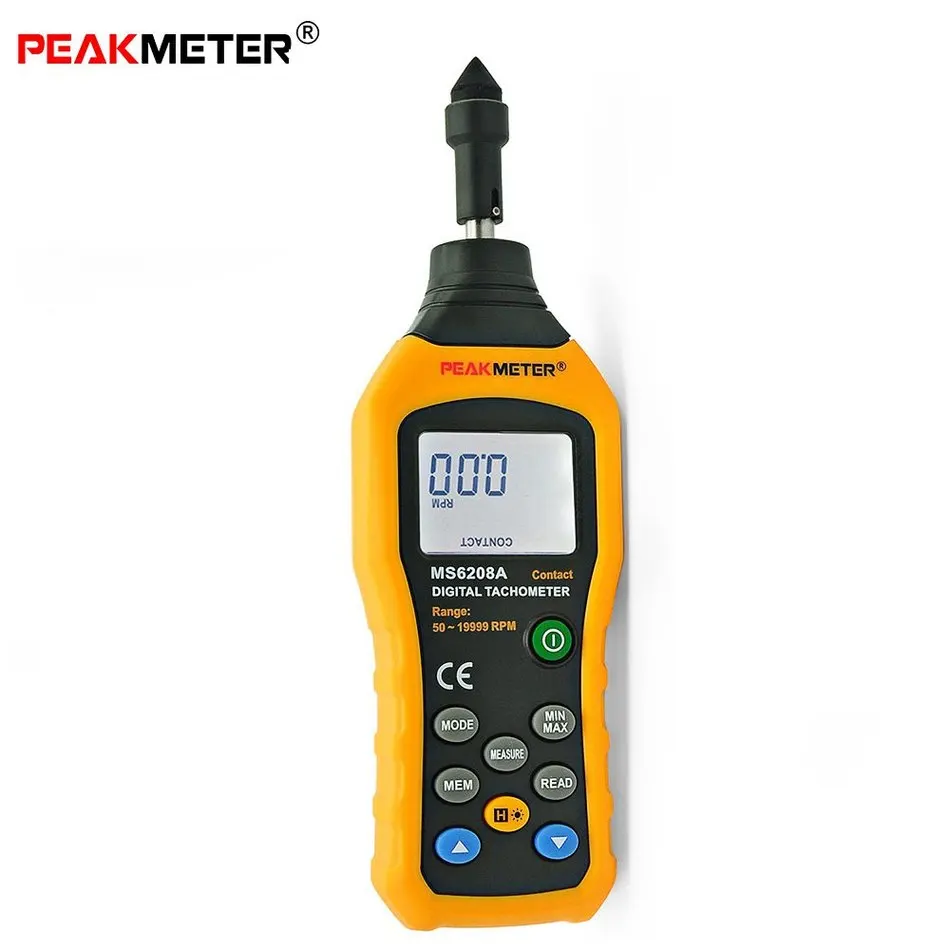 

New MS6208A Contact Type LCD Digital Tachometer Pocket Wind Speed Test Meter Air Flow Anemometer for Industrial Agricultura