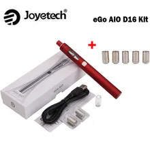 Original Joyetech eGo AIO Kit eGo AIO D16 All-in-One Starter Kit with 2ml Atomizer Tank 1500mah Battery Vape BF SS316-0.6ohm Original Joyetech eGo AIO Kit eGo AIO D16 All-in-One Starter Kit with 2ml Atomizer Tank 1500mah Battery Vape BF SS316-0.6ohm
