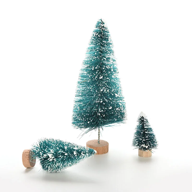 2Pcs DIY Christmas Tree Small Pine Tree Mini Trees Placed In The Desktop Home Decor Christmas Decoration Kids Gifts