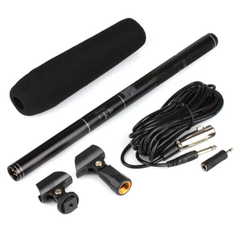 

New Professional Interview Microphone Condenser MIC for DSLR DV Camcorders Video Camera DOM668