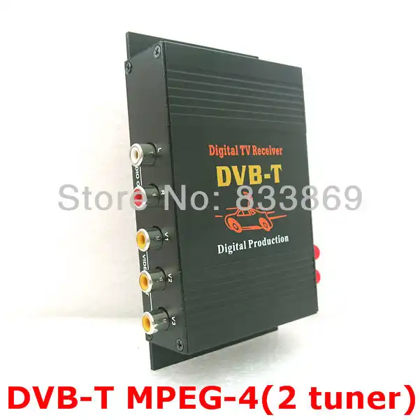 4 видеовыхода, двойная антенна автомобиля DVB-T MPEG-4 цифровой ТВ двойной тюнер ТВ приемник Мини ТВ приставка для автомобиля DVD