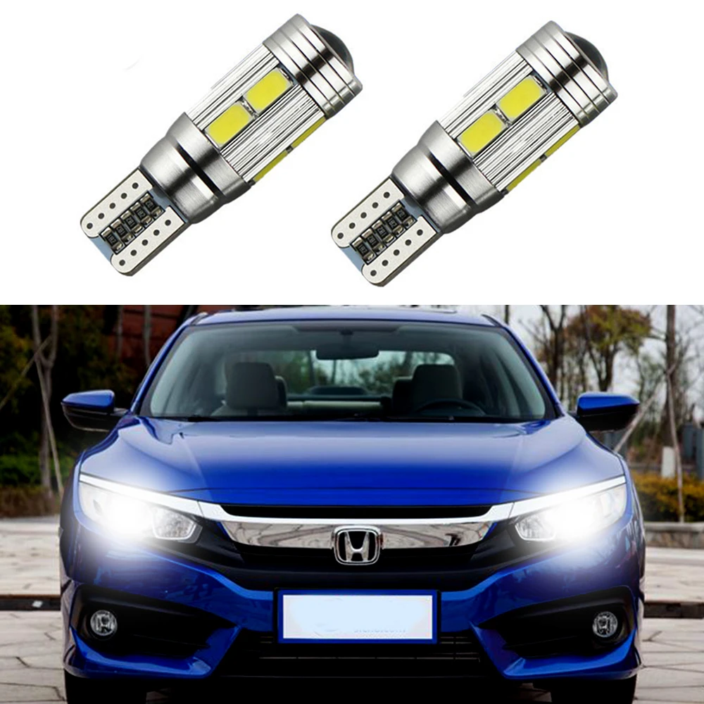 2 X T10 светодиодный W5W автомобиля авто лампы 12 V лампочки с объектив проектора для
