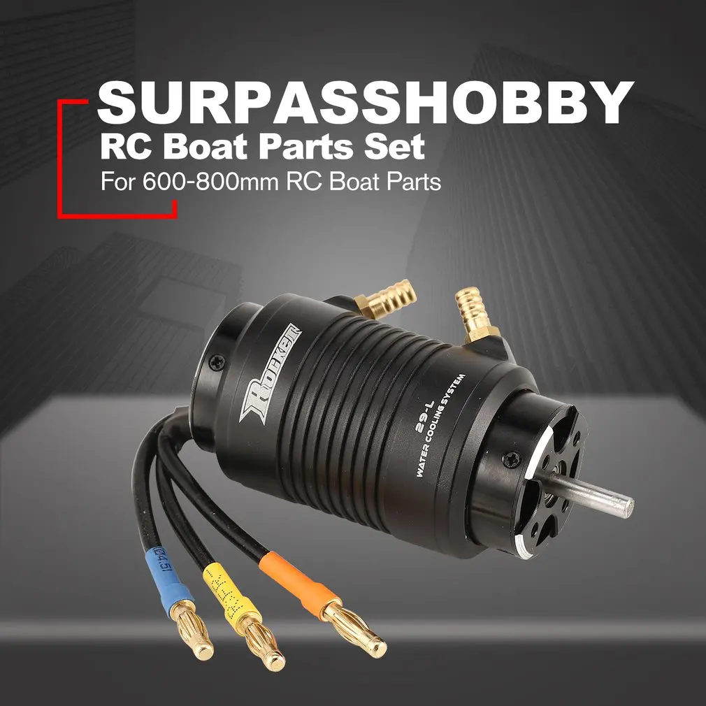 Горячая SURPASSHOBBY 2968 3400KV бесщеточный мотор и 29-L рубашка с водяным охлаждением комбо набор для 600-800 мм лодка с дистанционным управлением части игрушек