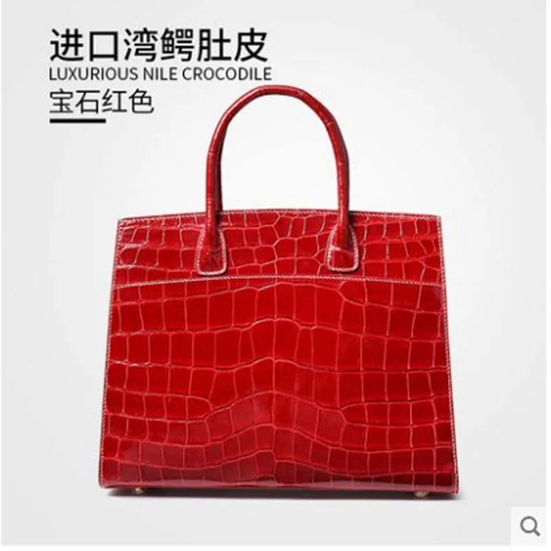 

gete Handbag fashionable leather bag crocodile leather bag for women estuarine crocodilecrocodilus porosus