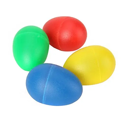 

HLBY New Arrival Plastic Percussion Musical Egg Maracas Egg Shakers Kids Toys 4 Colors
