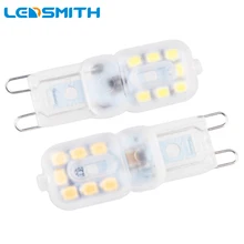 10 шт. G9 Светодиодная лампа 14 светодиодов 22 светодиода с регулируемой яркостью прозрачная матовая крышка лампада хрустальная люстра для отелей освещение AC 110 В 220 В