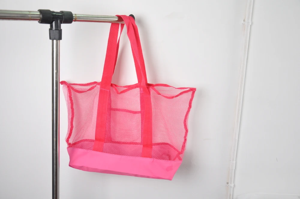 Beach Mesh Bag rose red4.JPG