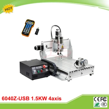 

Duty free to Russia CNC 6040Z-USB 4 axis 1.5KW mini CNC milling machine with mach3 remote control