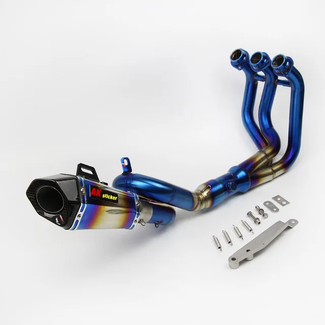 MT09 FZ09 Motorcycle Exhaust Muffler Modified Scooter Front Pipe Slip