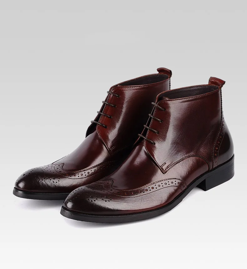 PJCMG/новые ботинки из воловьей кожи; черные/красные дышащие мужские ботинки из мягкой кожи с острым носком; классические полуботинки