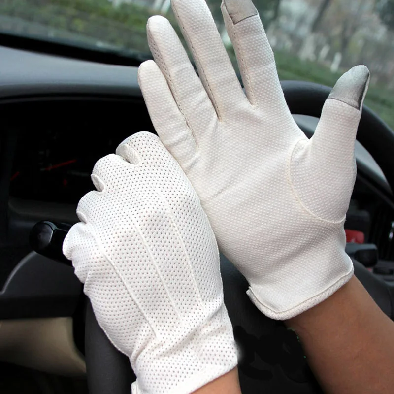 New Men's Summer Outdoor Sports Fitness Cycling Sunscreen Short Sun Gloves Thin Cotton Fashion Touch Screen Driving Gloves L20 cycling gloves sports gloves sunscreen gloves cotton gloves male gloves