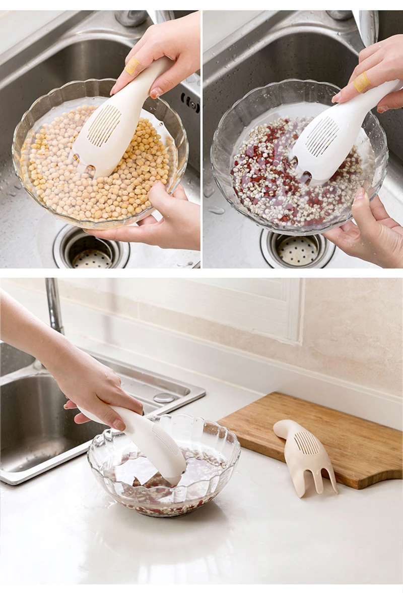 TUUTH PP Funnel Strainer Spoon Kitchen Rice Washing Colander Kitchen Accessories B3