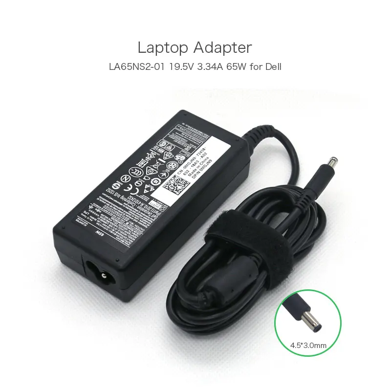 19.5V 3.34A 65W 4.5*3.0mm PA-12 Family MGJN9 LA65NS2-01 Laptop Power Adapter for Dell XPS 18 1810 Portable All-in-One Desktop 19.5V 3.34A 65W 4.5*3.0mm PA-12 Family MGJN9 LA65NS2-01 Laptop Power Adapter for Dell XPS 18 1810 Portable All-in-One Desktop