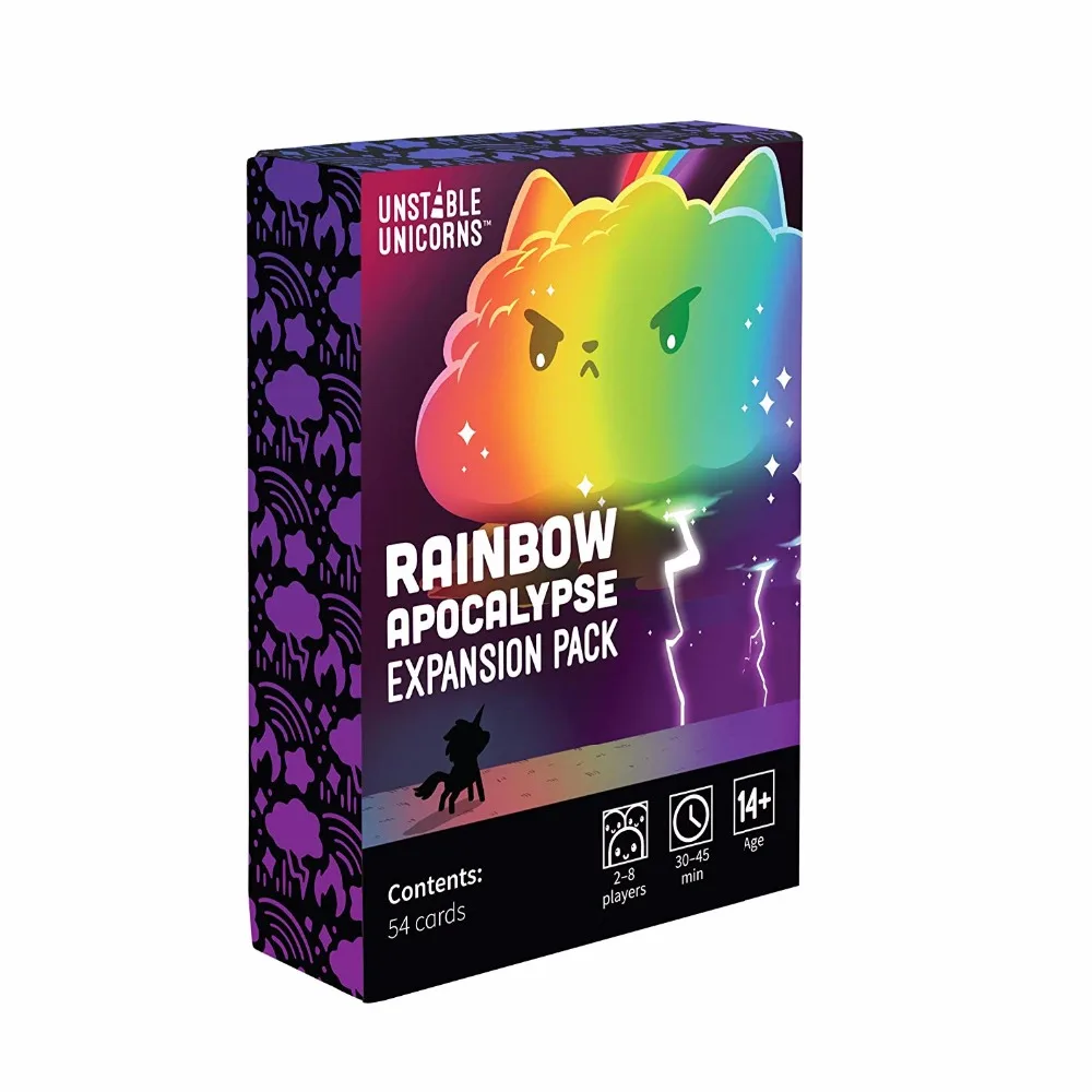 

Small Lot Wholesale 60pcs/carton Unstable Unicorns Rainbow Apocalypse Expansion Pack Free Shipping