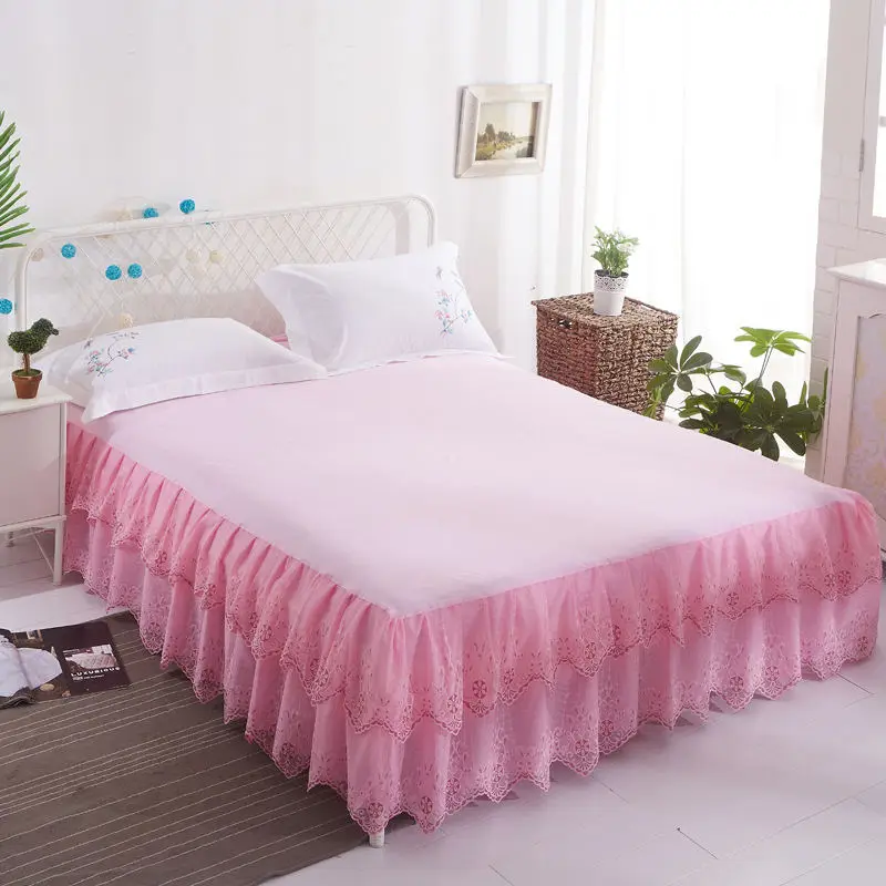 1 шт. романтическая кровать юбка принцессы кружева простыни Летний стиль кровать крышка - Цвет: 14
