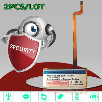 

2PCS/Lot 650mAh 616-0229 Battery For iPod Classic 5th 6th 7th Gen. 5 6 7 G5 Video 30GB ~ 256GB A1136 A1036 Accumulator AKKU