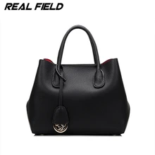 Real Field Brand High Quality Split Leather Women Handbags Ladies Luxury Tote Handbags Golden Designer Lady Composite Bag 52