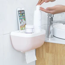 Коробка для салфеток туалетный лоток ванная комната настенный присоска водонепроницаемый вешалка для рулонов дырокол-бесплатно Ткань для ванной коробка BDF99