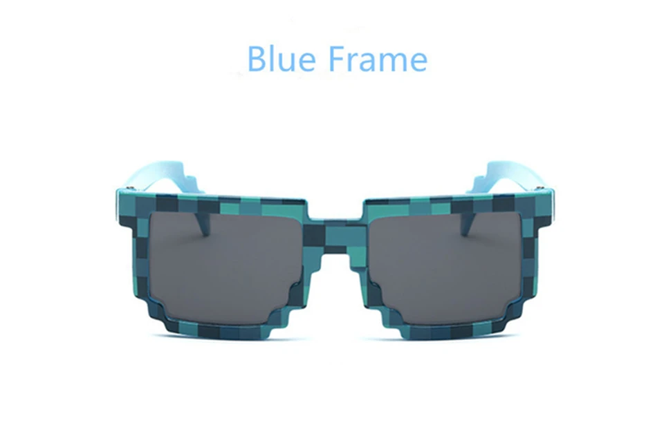 jumlai kids Sunglasses Plaid Square Baby Glasses Children Minecraft Sun Glasses deal with it boys Brand Designer Eyewear  (8)
