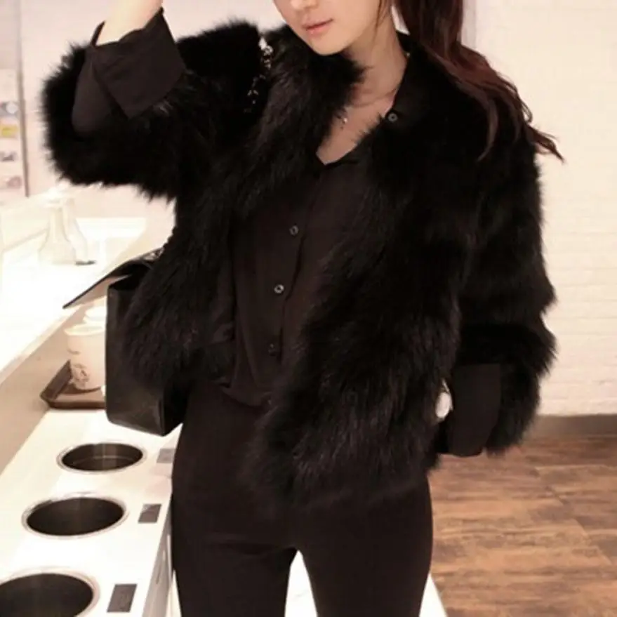 KLV модная женская куртка из искусственного меха страусиное перо, мягкое меховое пальто, Пушистый Зимний жилет, женская верхняя одежда, пальто pelliccia