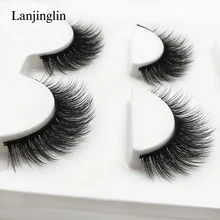 3 pairs natural false eyelashes 3D mink lashes extension soft long fake eyelash Handmade Makeup beauty tools #X09