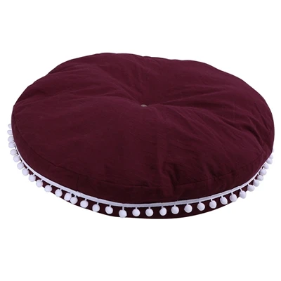 Baby seat lounger soft toddler floor pillow/cushion infant newborn seating cushion& play mat round crawling mat for kids - Цвет: Wine red