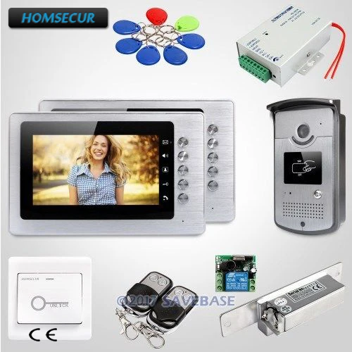 

HOMSECUR 7inch Video Security Door Phone with Mute Mode for Home Security for House/ Flat