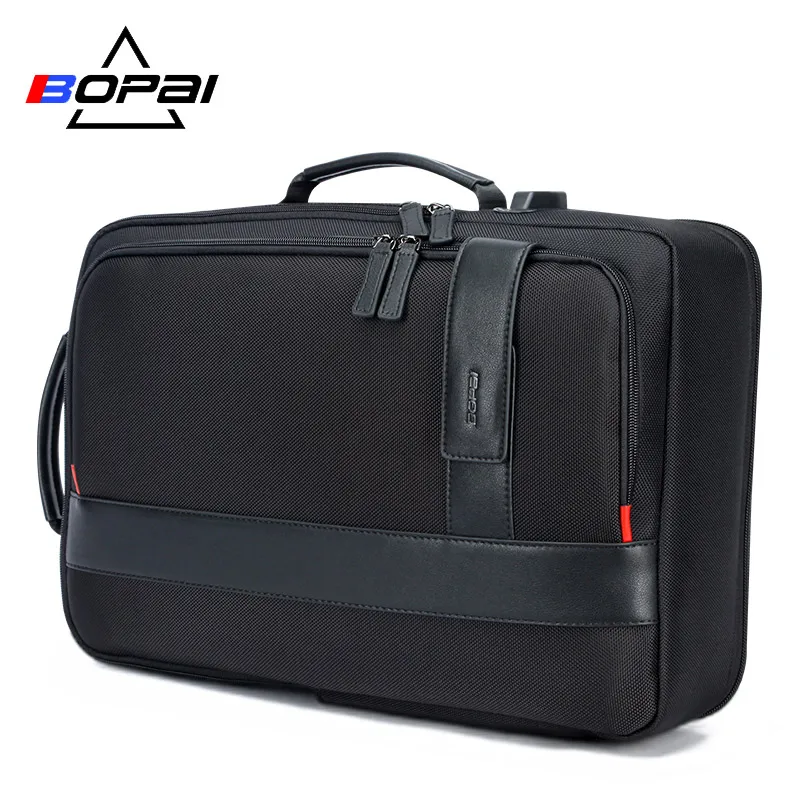  BOPAI Business Men's Backpack Black USB Charging Anti Theft Laptop Backpack 15.6 Inch Male Large Ca - 32829856210