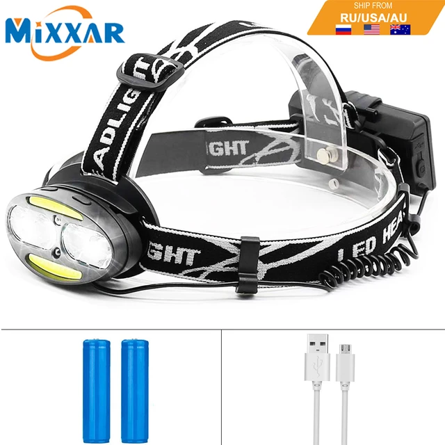 EZK20 Dropshipping Motion Sensor LED Headlamp Flashlight T6 COB Head