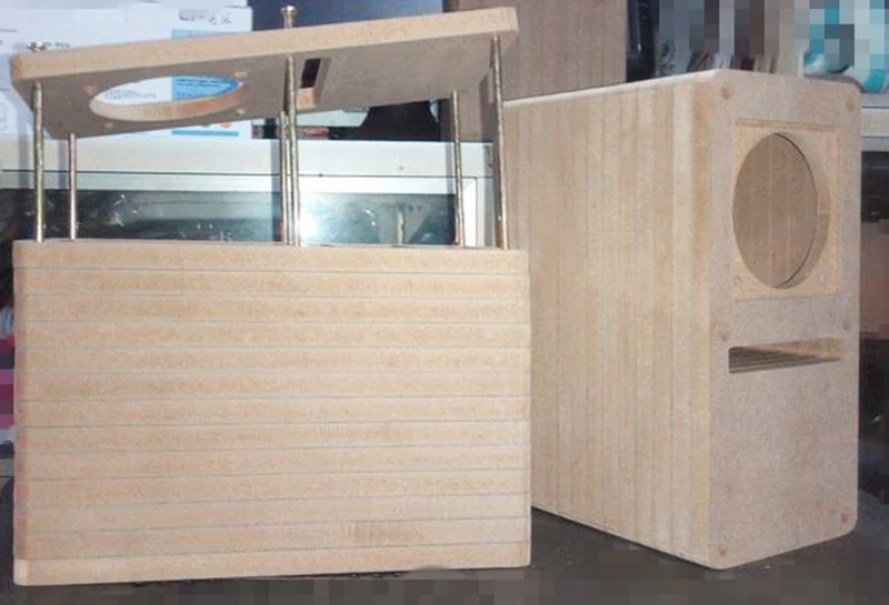 IWISTAO HIFI 3 Inch Labyrinth Full Range Speaker Empty Cabinet 1 Pair MDF Wood Board Adhesive-Free Design