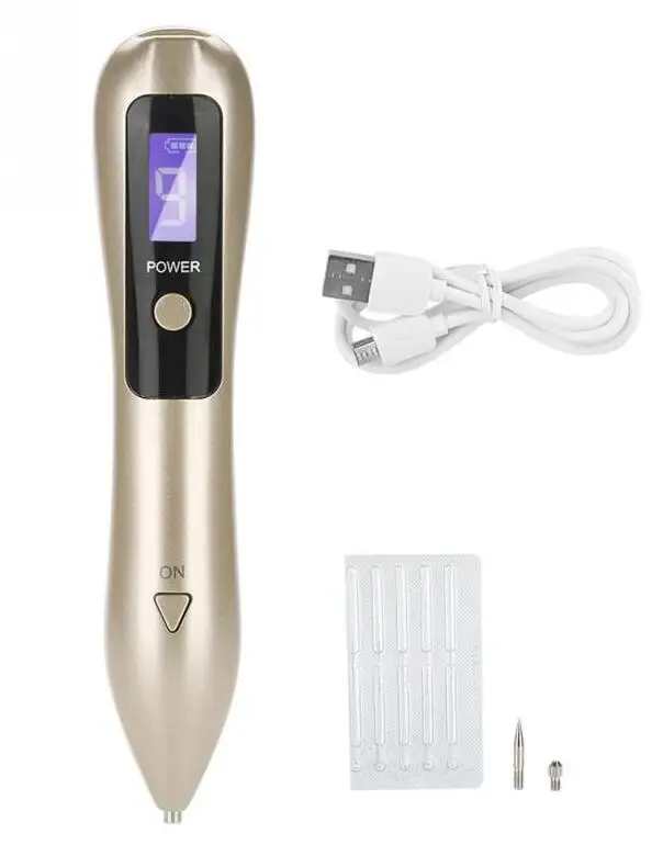 Portable 9 Level LCD Mole Tattoo Dark Spot Removal Pen Laser Plasma Pen Machine Facial Freckle Tag Wart Removal Beauty Tool