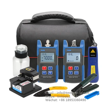 

Fiber Optic Tool Kit Fiber Tools Test Equipment Fiber Network Testing FTTH Tool 8-in-1 Tool Kit with Fiber Cleaver